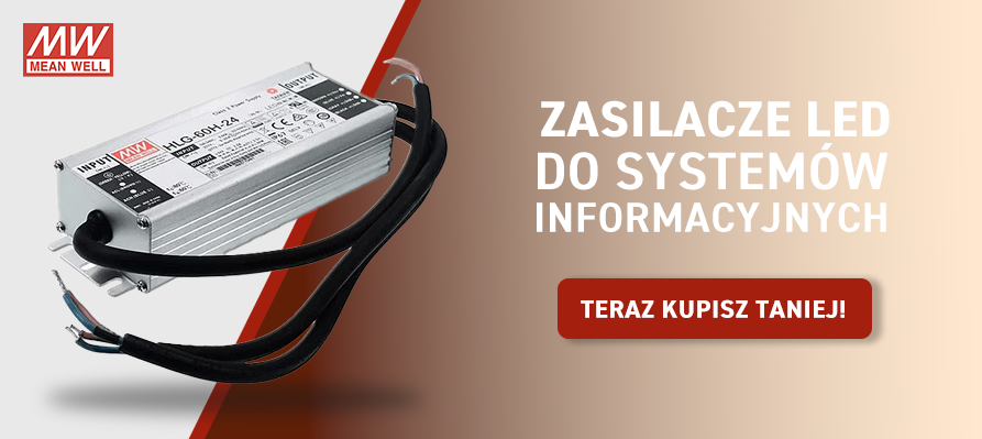 Zasilacze LED do systemów informacyjnych