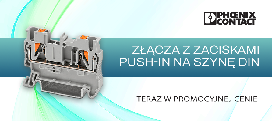 Złącza z zaciskami push-in na szynę DIN